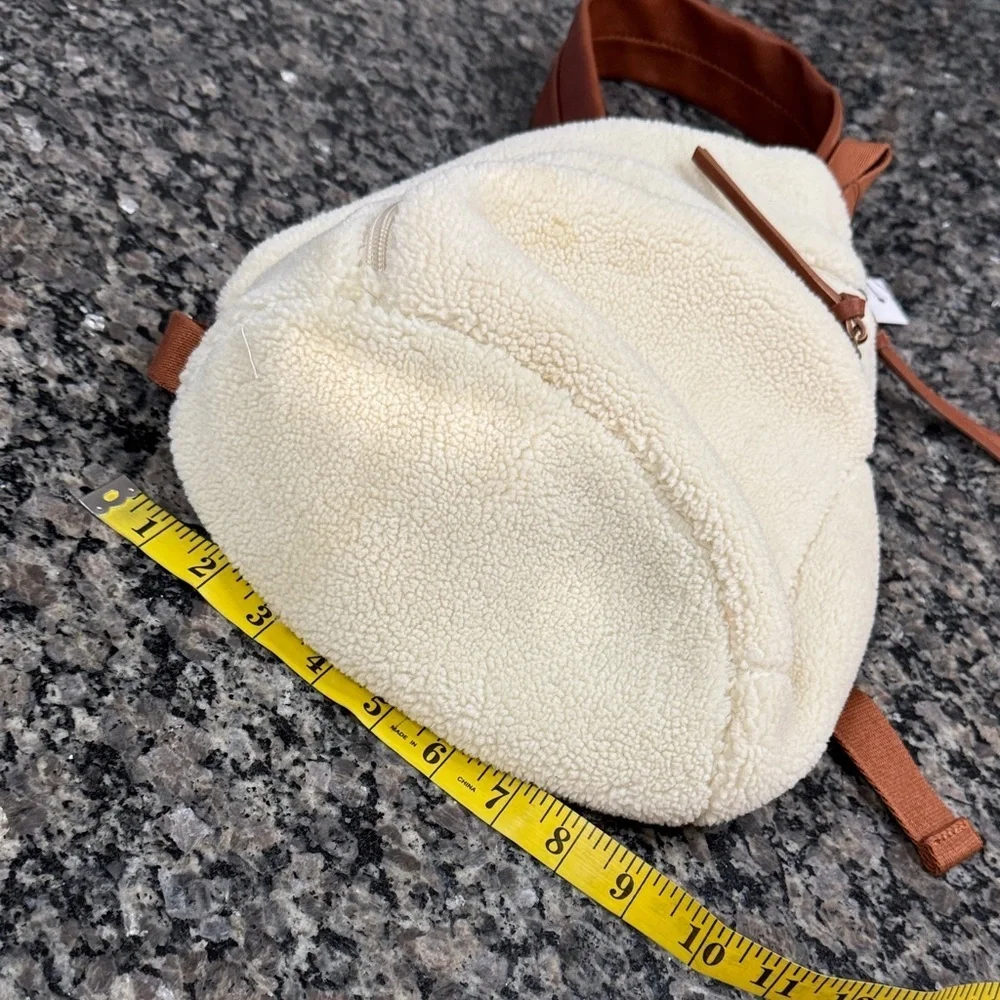 Sonoma Sherpa Cream and Brown Women's sling bag NWT